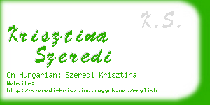 krisztina szeredi business card